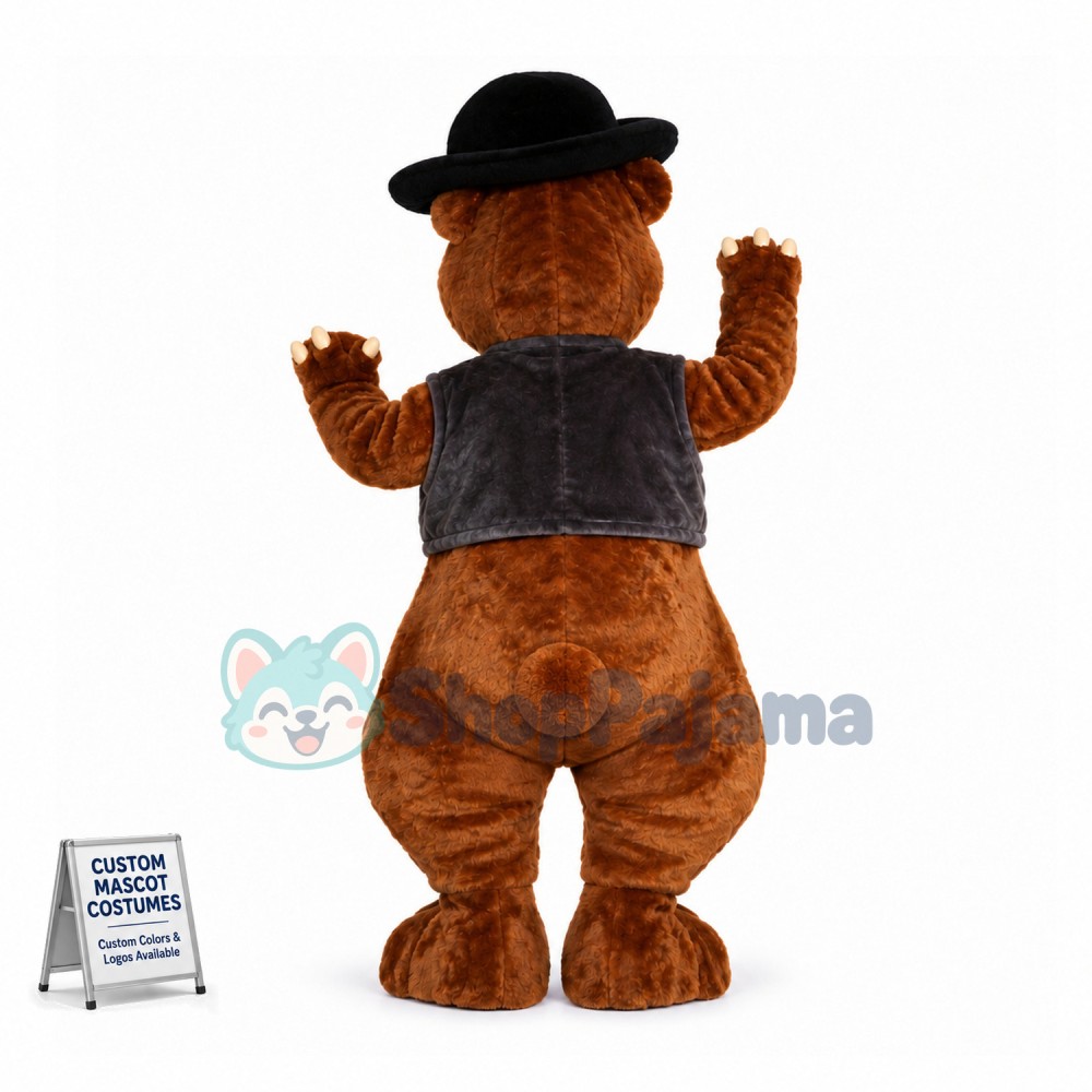 Bad-minded Wild Bear In Disguise Mascot Costume