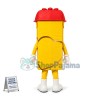 Yellow Packed of Protein Powder Mascot Costume