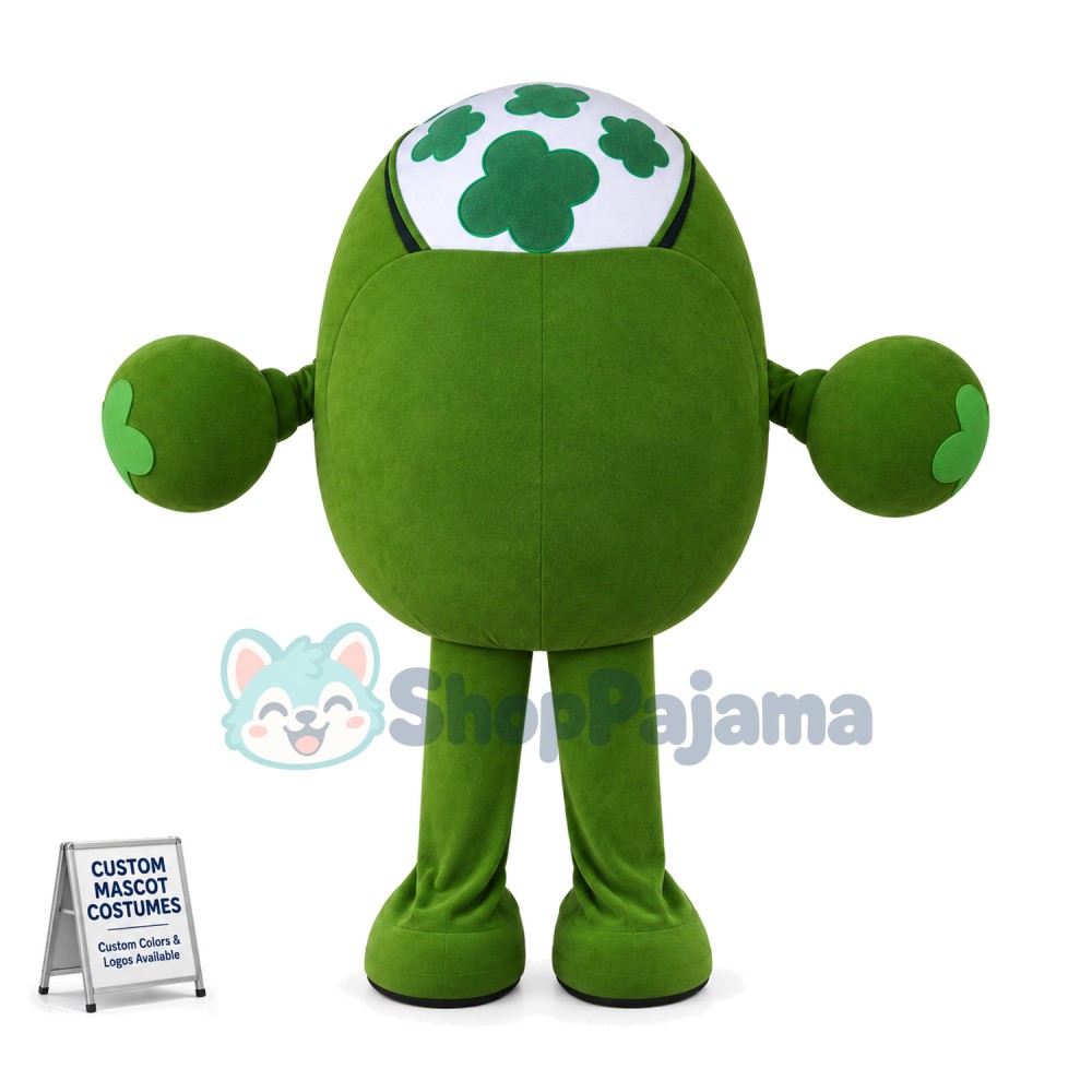 Cartoon Boxer With Four Leaf Clover Print Mascot Costume
