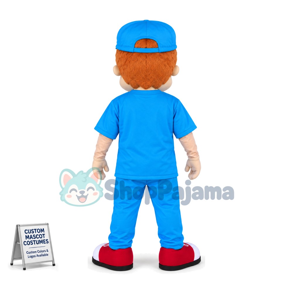 The Outgoing Blonde Boy Mascot Costume