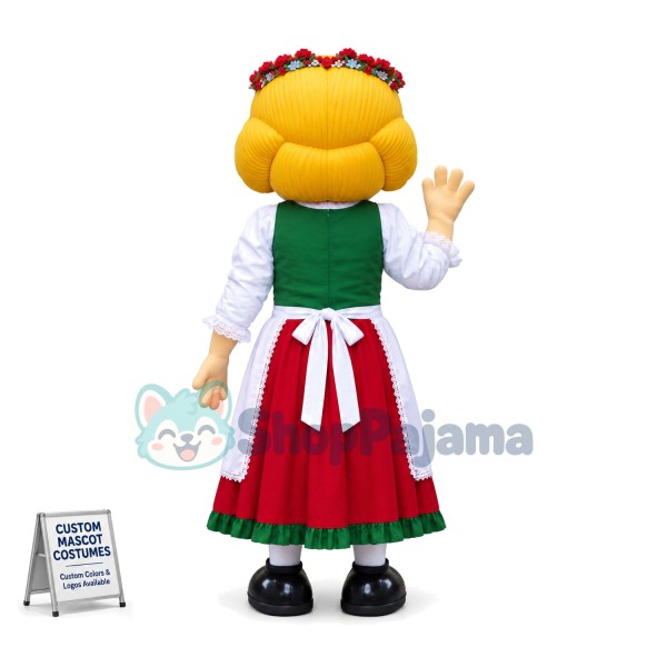 Blonde Cook Lady of Italian Restaurant Mascot Costume