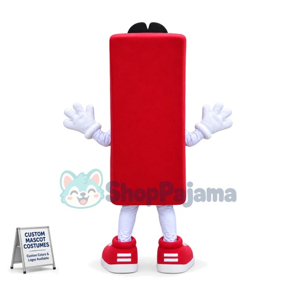 Soft Red Toothbrush Cartoon Mascot Costume