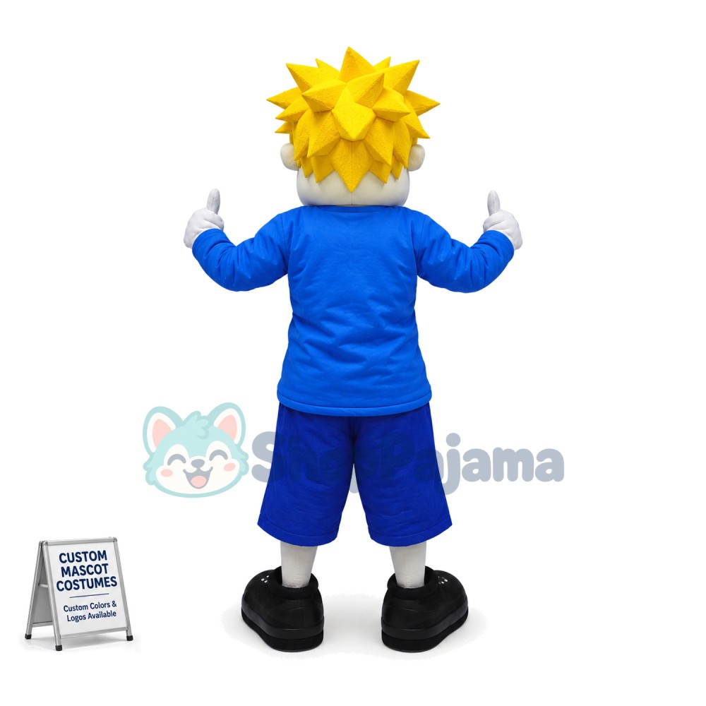 Joyful The Blonde Student Mascot Costume