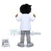 Blue Eyed Man With Smile Face Mascot Costume