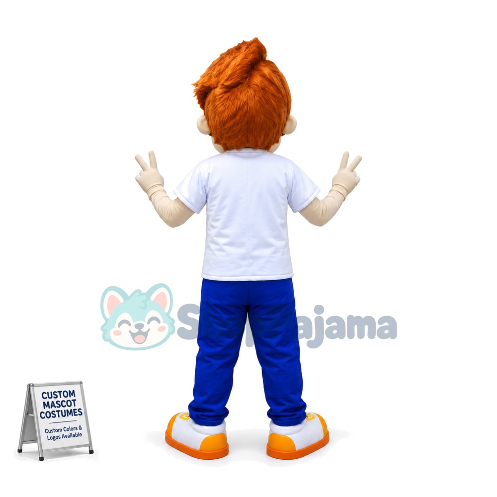 Sunny Boy With Handsome Hairstyle Mascot Costume