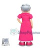 Elderly Couple Wearing Formal Suit Mascot Costume