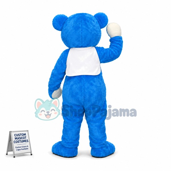 Almond Milk Blue Bear Mascot Costume