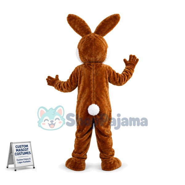 Adult Brown Easter Bunny Mascot Costume