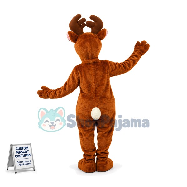 Brown Thin Jungle Moose Mascot Costume