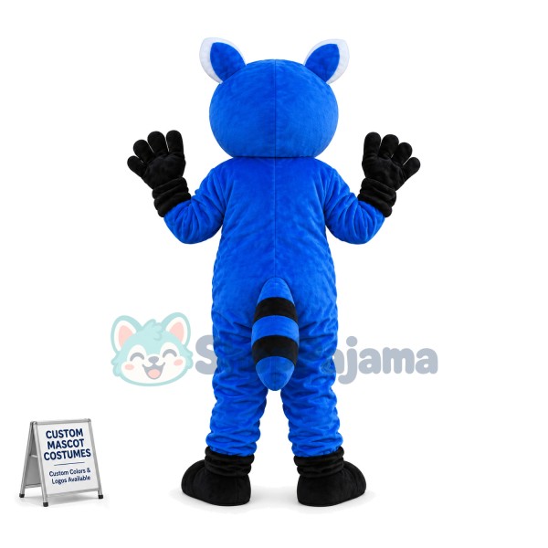 Blue Raccoon Mascot Costume For Event