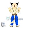 Swift Leopard With Blue Sports Pants Mascot Costume