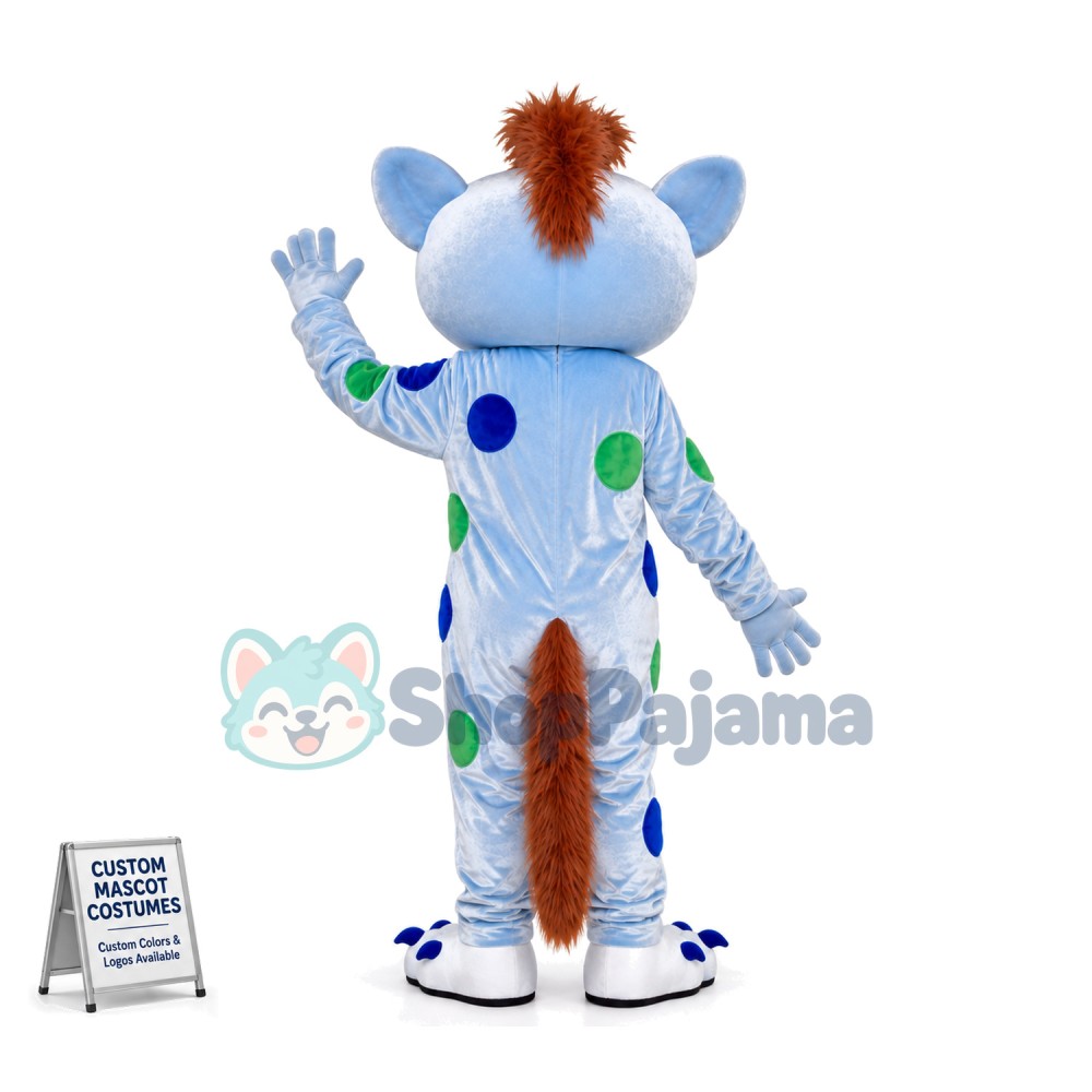 Alien Monster With Brown Hair Mascot Costume