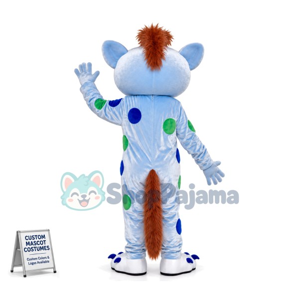 Alien Monster With Brown Hair Mascot Costume