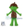 Natural Kid Wearing Brown Leaves Suit Mascot Costume