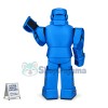 Blue Robot With Shovel Arms Mascot Costume