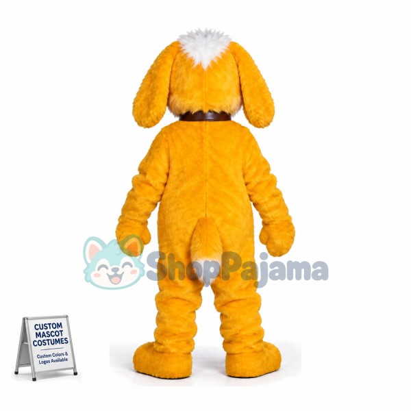 Walking Version of Yellow Pet Dog Mascot Costume