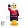 White Furry Captain Eagle Mascot Costume