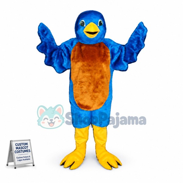Blue & Brown Bird Adult Size Mascot Costume
