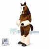Brown & White Soft Horse Mascot Costume