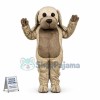 Well-behaved Furry Gray Dog Mascot Costume