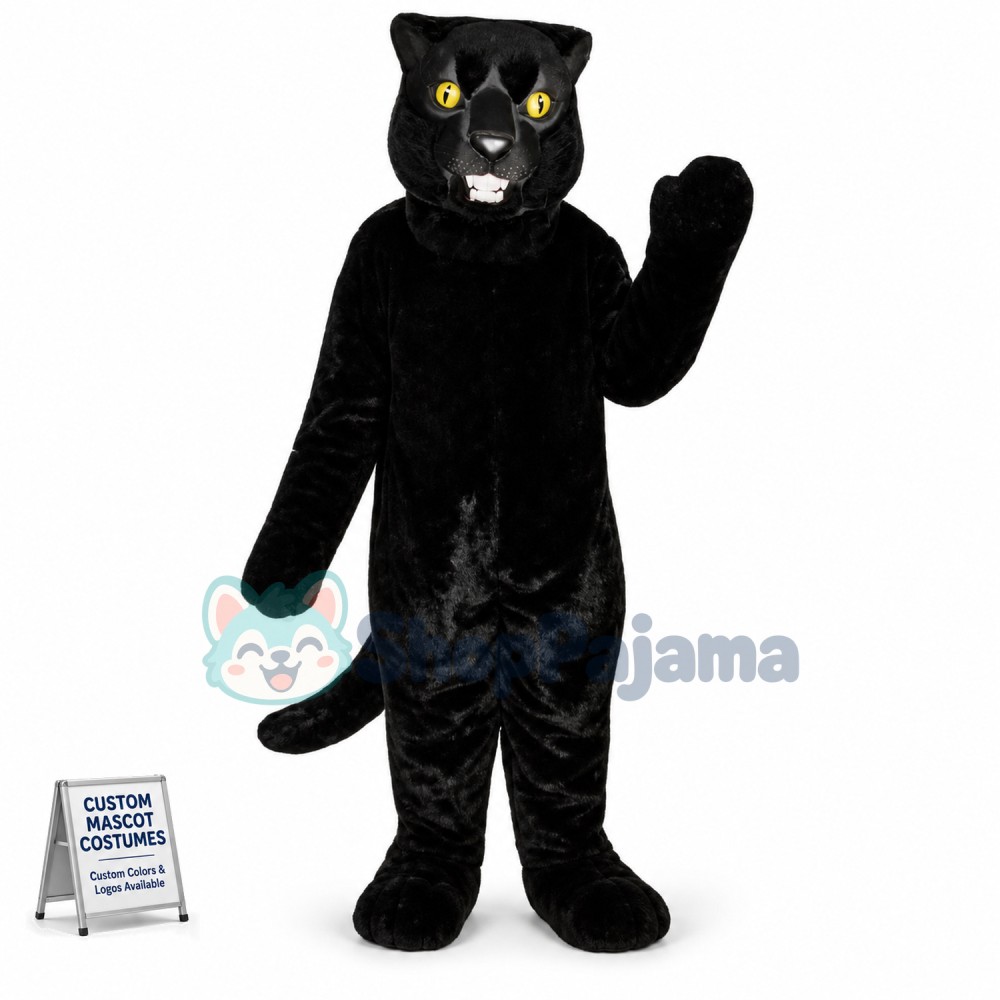 Black Panther With Fierce Look Mascot Costume