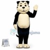 Worried Black & White Dog Mascot Costume