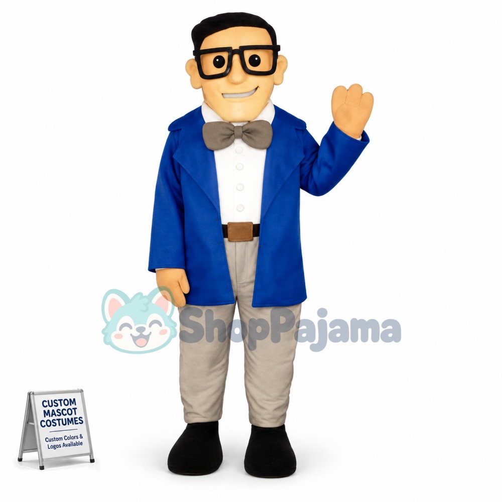 Serious Academic Expert Mascot Costume