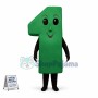 Green Model of Number One Mascot Costume