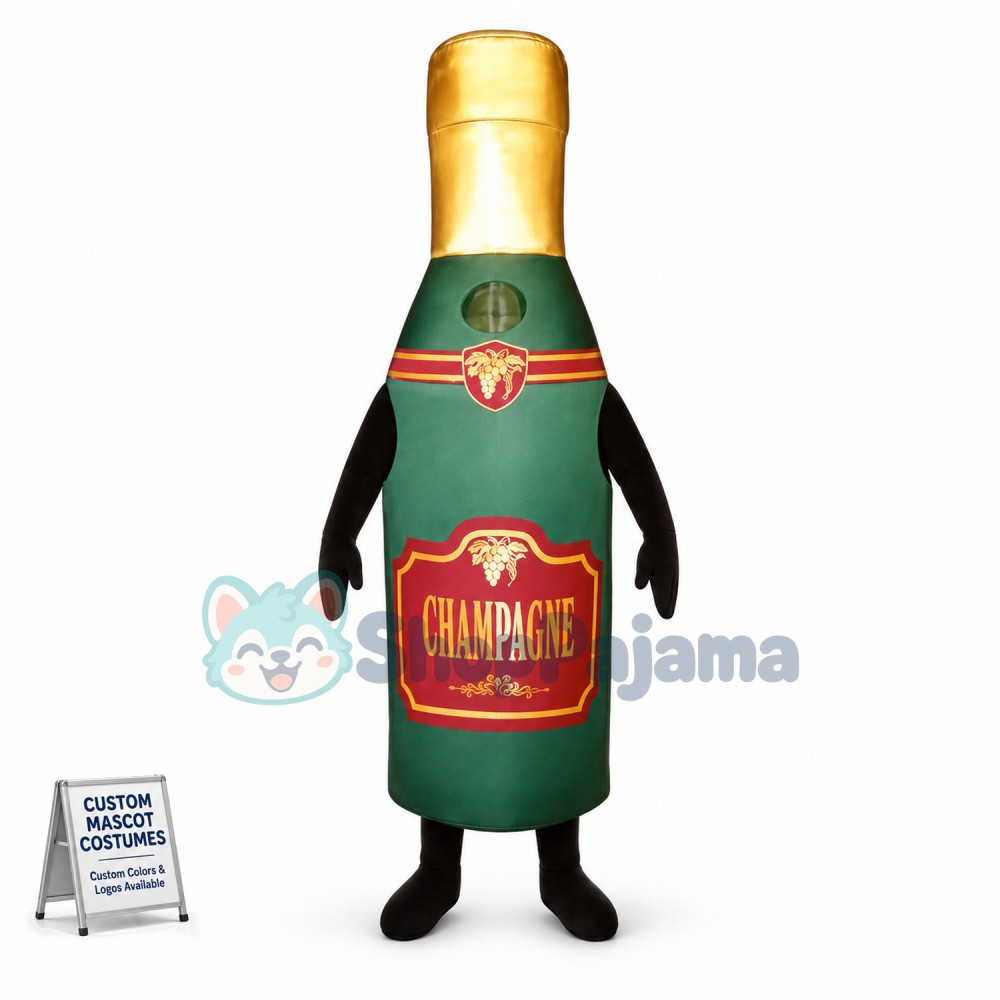 Exquisite Champagne Bottle Mascot Costume