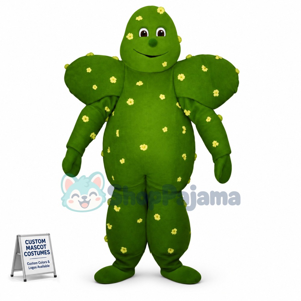Big Cactus Covered With Petals Mascot Costume