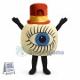Big Eyeball With Blue Pupil Mascot Costume