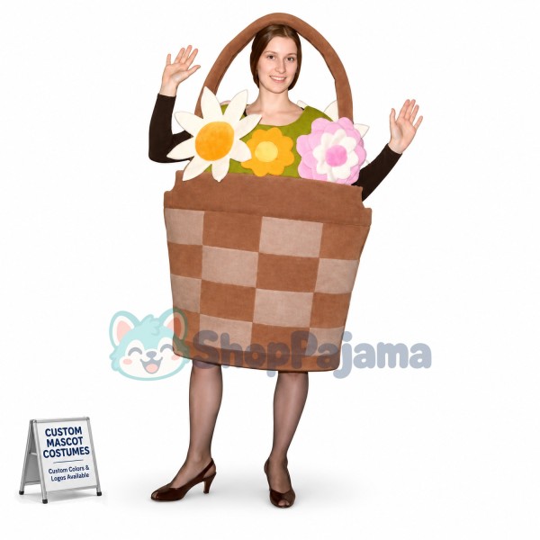 Bamboo Flower Basket Mascot Costume