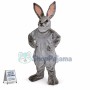 Angry Easter Gray Bunny Mascot Costume