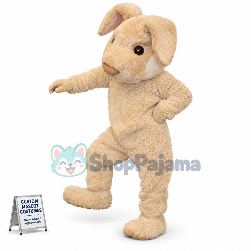 Easter Thinking Brown Rabbit Mascot Costume