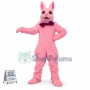Surprised Adult Pink Rabbit Mascot Costume