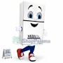 White Three-door Refrigerator Mascot Costume