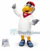 College White Plush Woodpecker Mascot Costume