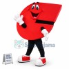 Conspicuous Red Sign Cartoon Mascot Costume