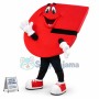 Conspicuous Red Sign Cartoon Mascot Costume