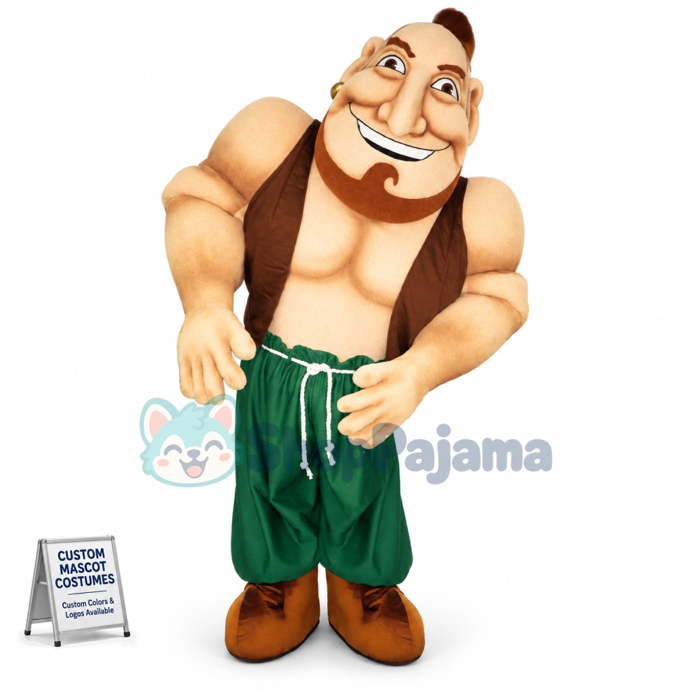Aladdin Muscle Man Mascot Costume
