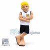 Muscular Blonde Boxer Mascot Costume