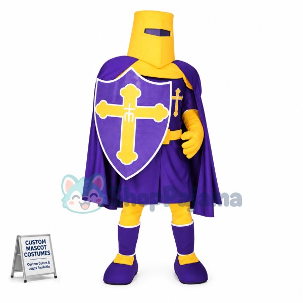 Fully Armed Purple Guard Mascot Costume