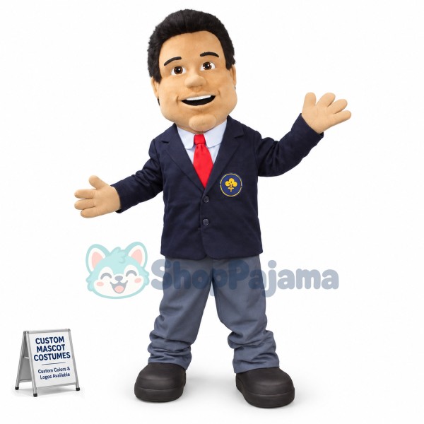 Teaching Black Lecturer Mascot Costume