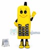 Bulky Yellow Old Telephone Mascot Costume