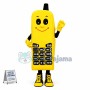 Bulky Yellow Old Telephone Mascot Costume