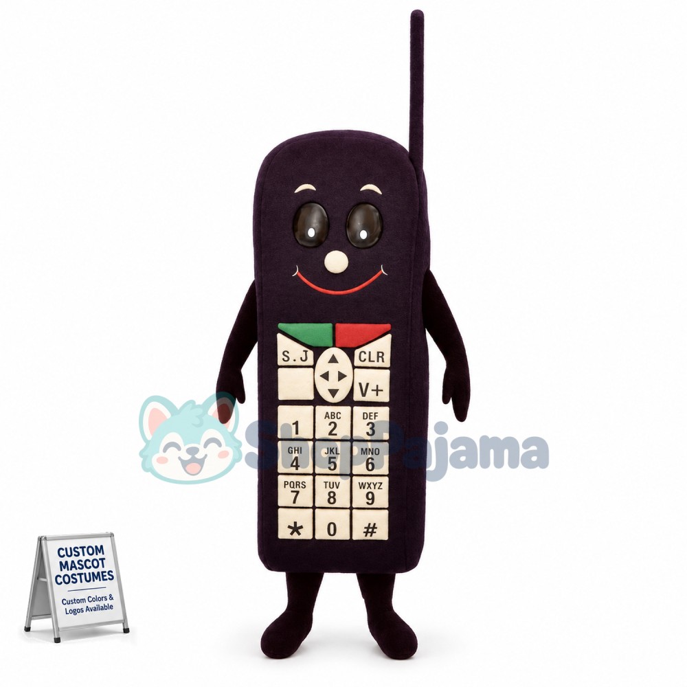 Convenient Brown Calling Machine Mascot Costume