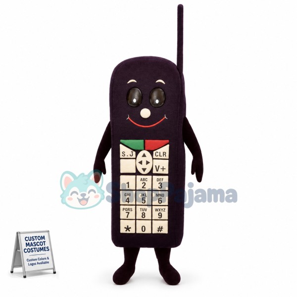 Convenient Brown Calling Machine Mascot Costume