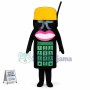 Cartoon Wired Phone With Cap Mascot Costume