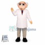 Knowledgeable Old Bald Expert Mascot Costume