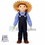 Realistic Scarecrow With Straw Hat Mascot Costume